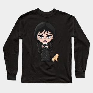 Chibi Wednesday & thing hand Long Sleeve T-Shirt